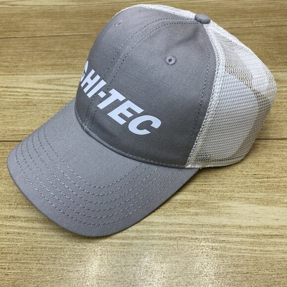 Men's Trucker Hat Adjustable Strap Back Hat Mesh Cap Hi Tec Gray White - Picture 3 of 11